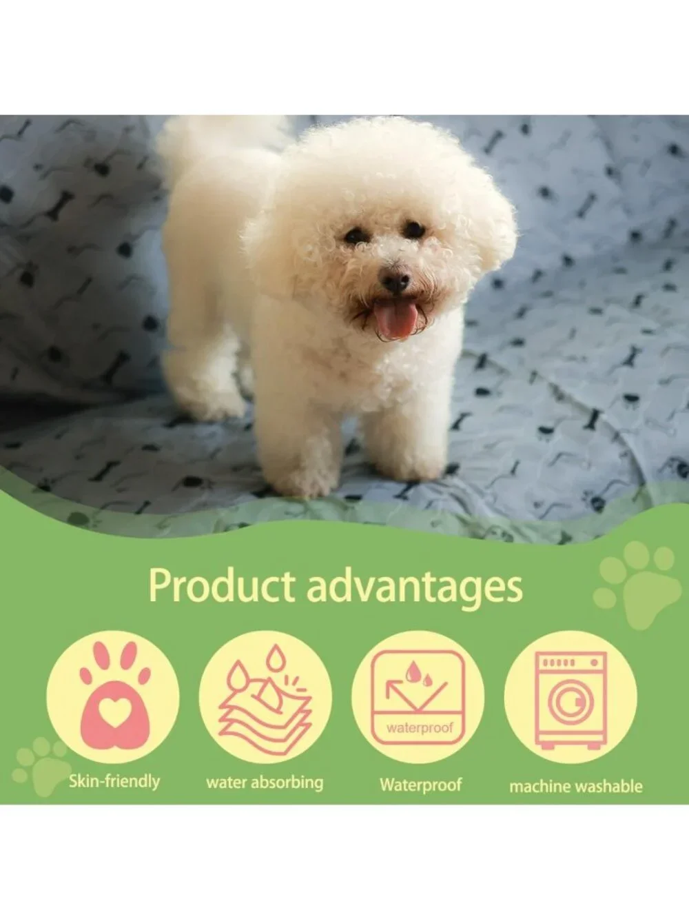 Washable Waterproof Dog Pee Pad | Heavy Absorbent Reusable Training Mat 36x48